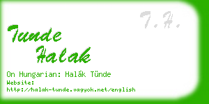 tunde halak business card